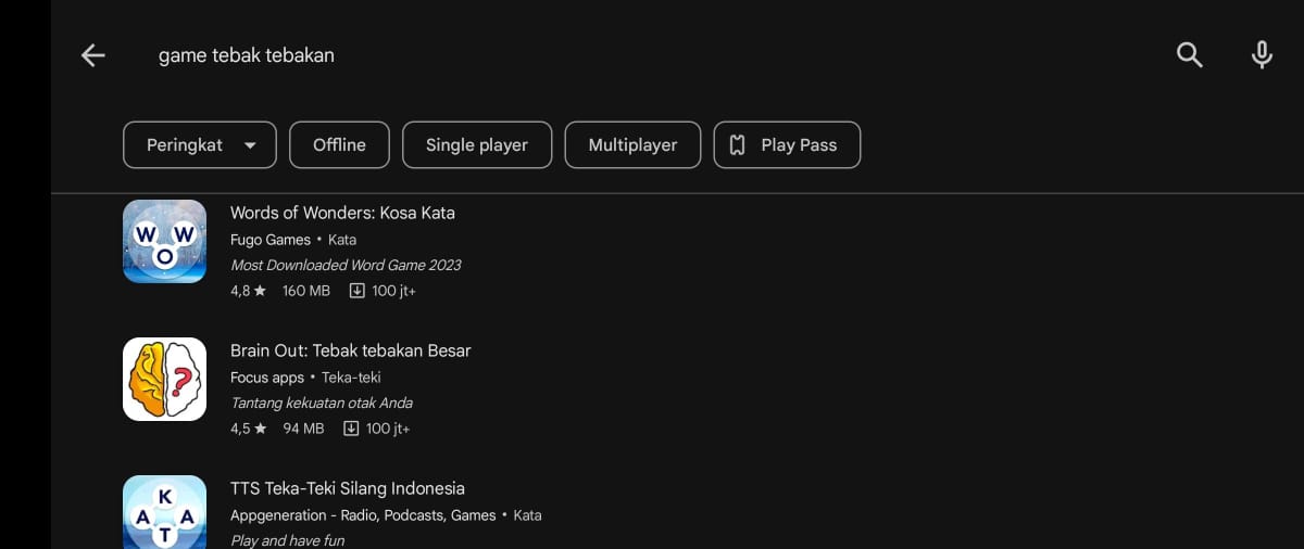 Pilihan game tebak–tebakan terbaik