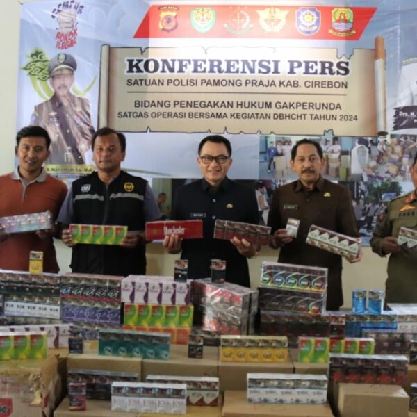 298 Ribu Batang Rokok Ilegal Terjaring Razia di Wilayah Kabupaten Cirebon